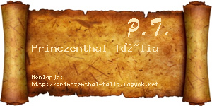 Princzenthal Tália névjegykártya